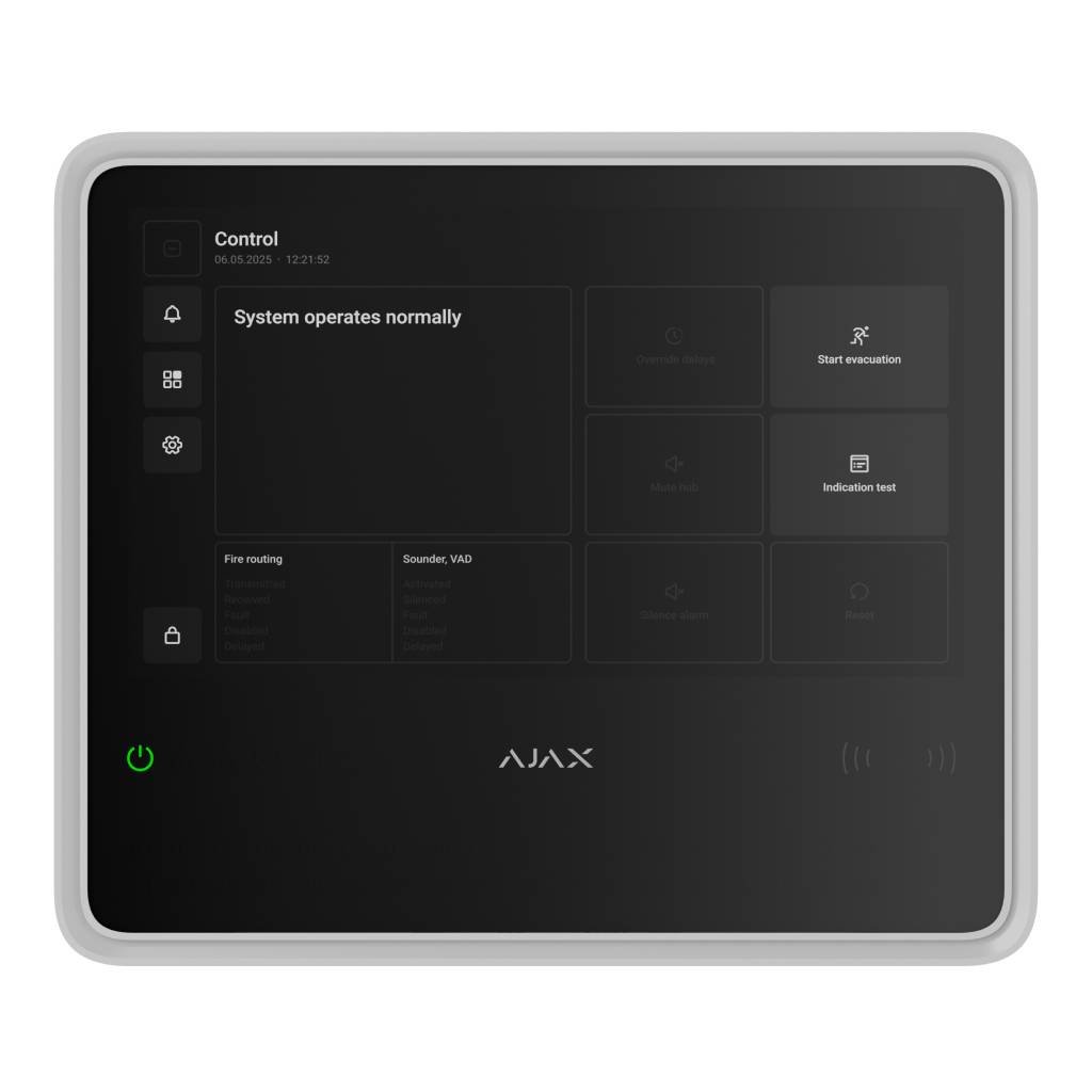 Ajax EN54 Fire Hub Jeweller. Central incendio. Color Blanco - Imagen 2