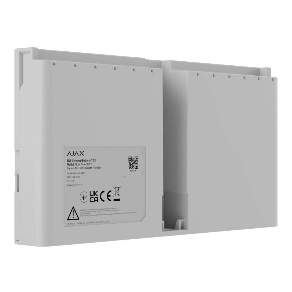 Ajax Ajax EN54 Internal Battery (72h). Para Fire Hub y Fire Rex. Color Blanco