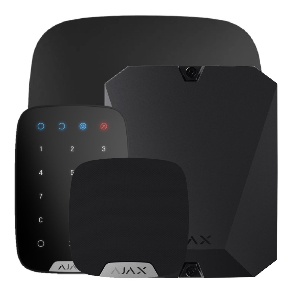 Ajax Ajax HubKit Renove negro. Hub + Multitransmiter + KeyPad + HomeSiren