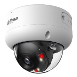 Dahua Domo IP H265 4M WDR Iluminación Dual LED40m/IR40m 2.8mm IK10 IP67 PoE SD AUDIO MIC E/S AI