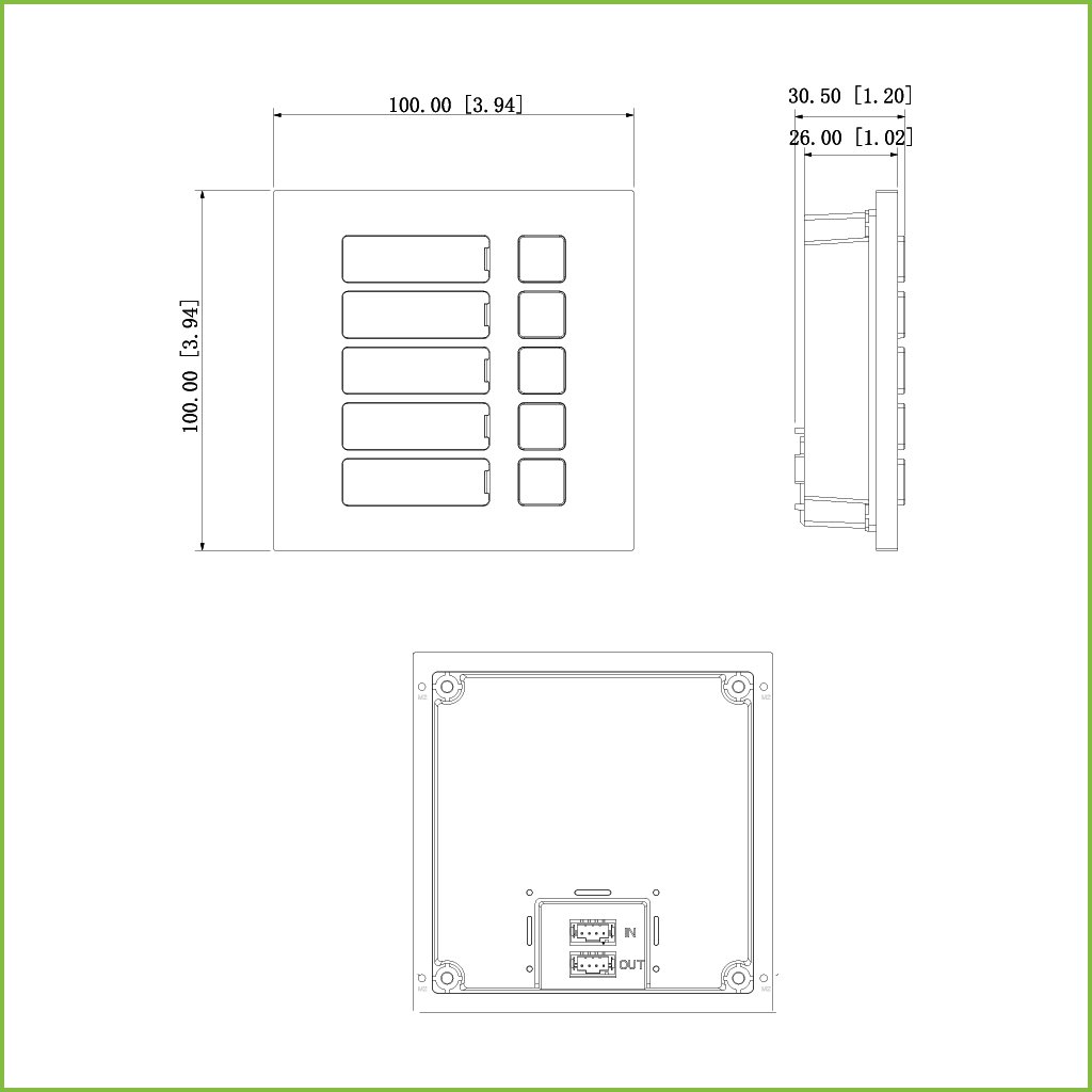 Estación Exterior Modular para Videoportero IP con 5 Botones para Series VTO4202F-X - Imagen 2