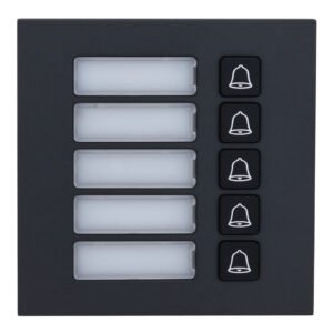 Dahua Estación Exterior Modular para Videoportero IP con 5 Botones para Series VTO4202FB-X. Color Negro