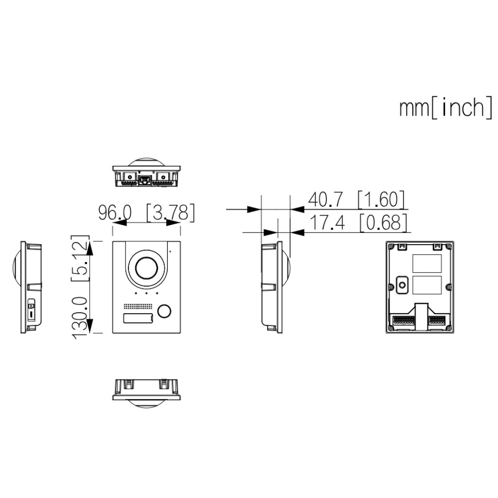 Estación Exterior para Videoportero IP 2-hilos/RJ45 PoE con Cámara 2MP IP65 IK07 168.6º. Color negro - Imagen 2