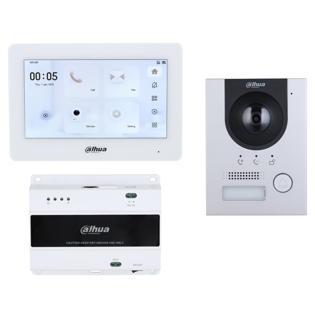 Dahua Kit Videoportero 2-hilos IP exterior para Superfície + monitor interior