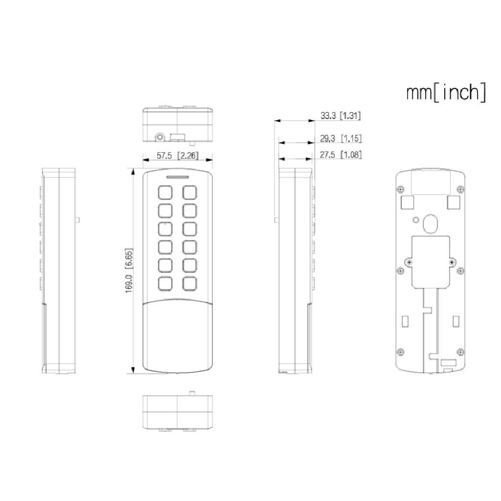 Lector Autónomo Tarjeta doble frecuencia 13.56MHz/125kHz IP65 IK08 - Imagen 2