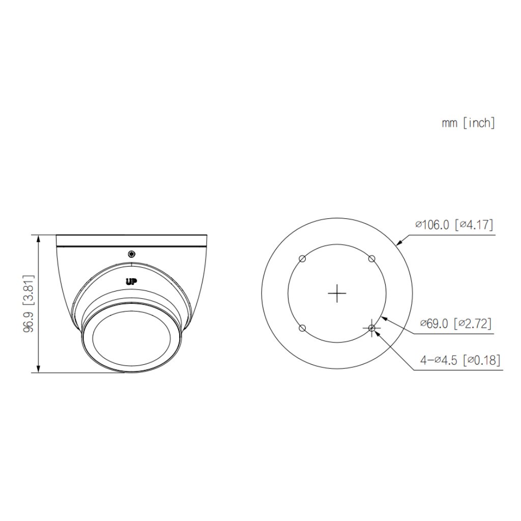 MiniDomo HDCVI 4EN1 5M FULL COLOR WDR Starlight+ LED40m 3.6mm IP67 - Imagen 2
