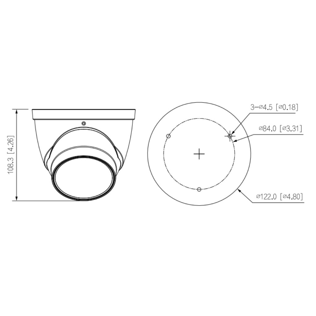 MiniDomo IP 4M H265 FULL COLOR WDR Iluminación Dual LED40m/IR40m 2.7-13.5mm IP67 PoE MIC AI - Imagen 2