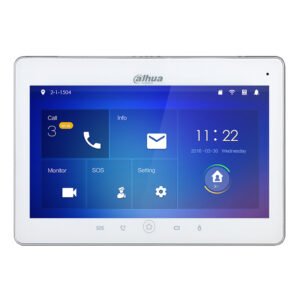 Dahua Monitor Interior 10" de Superficie para Videoportero IP WiFi PoE SD 6E 1S Alarma Blanco