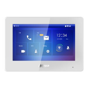 Dahua Monitor Interior 7" de Superficie para Videoportero IP Pantalla Táctil PoE SD 6E 1S Alarma Blanco