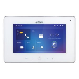 Dahua Monitor Interior 7" de Superficie para Videoportero IP WiFi PoE SD 6E 1S Alarma Blanco