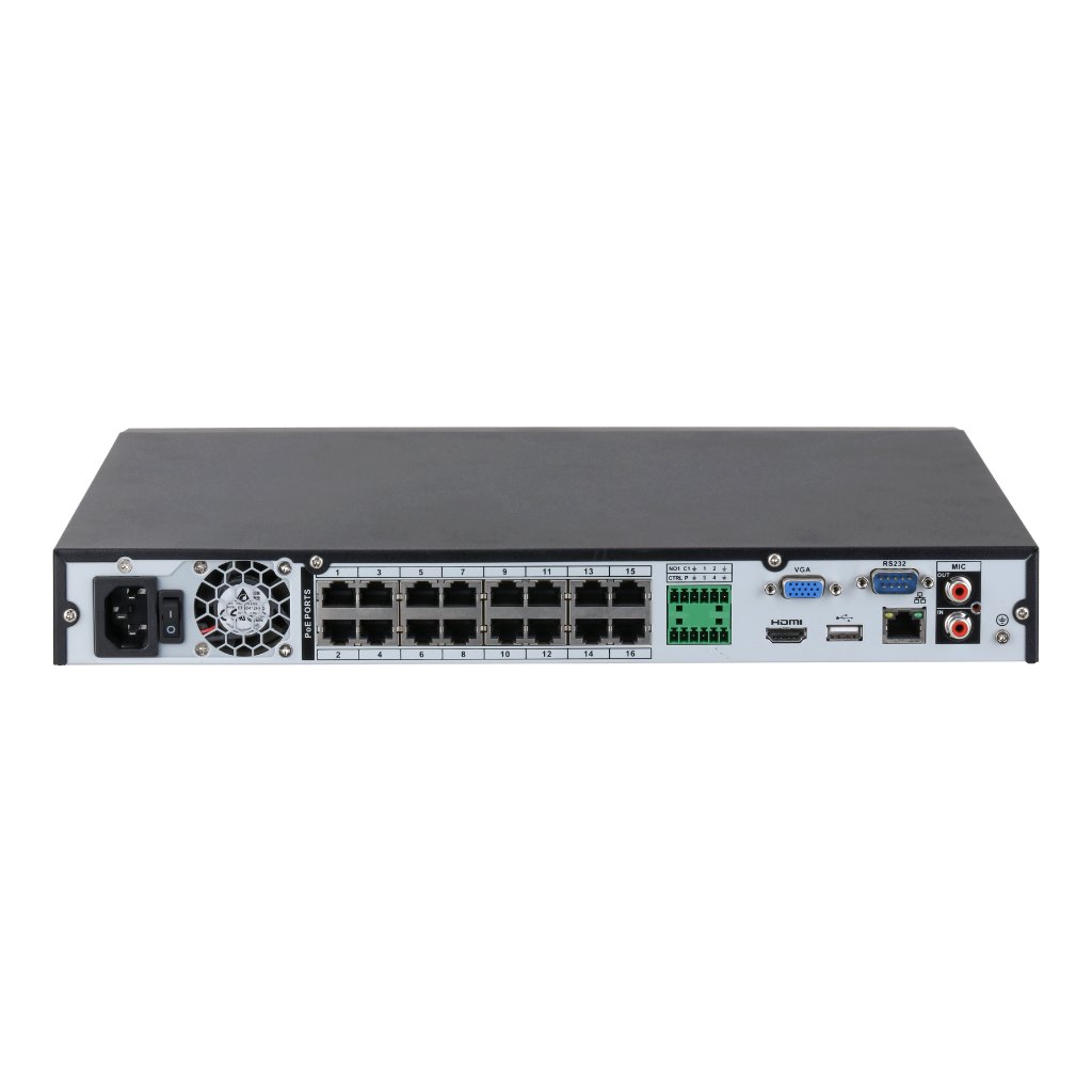 NVR 16ch 256Mbps H265 HDMI 16PoE 2HDD E/S AI - Imagen 3