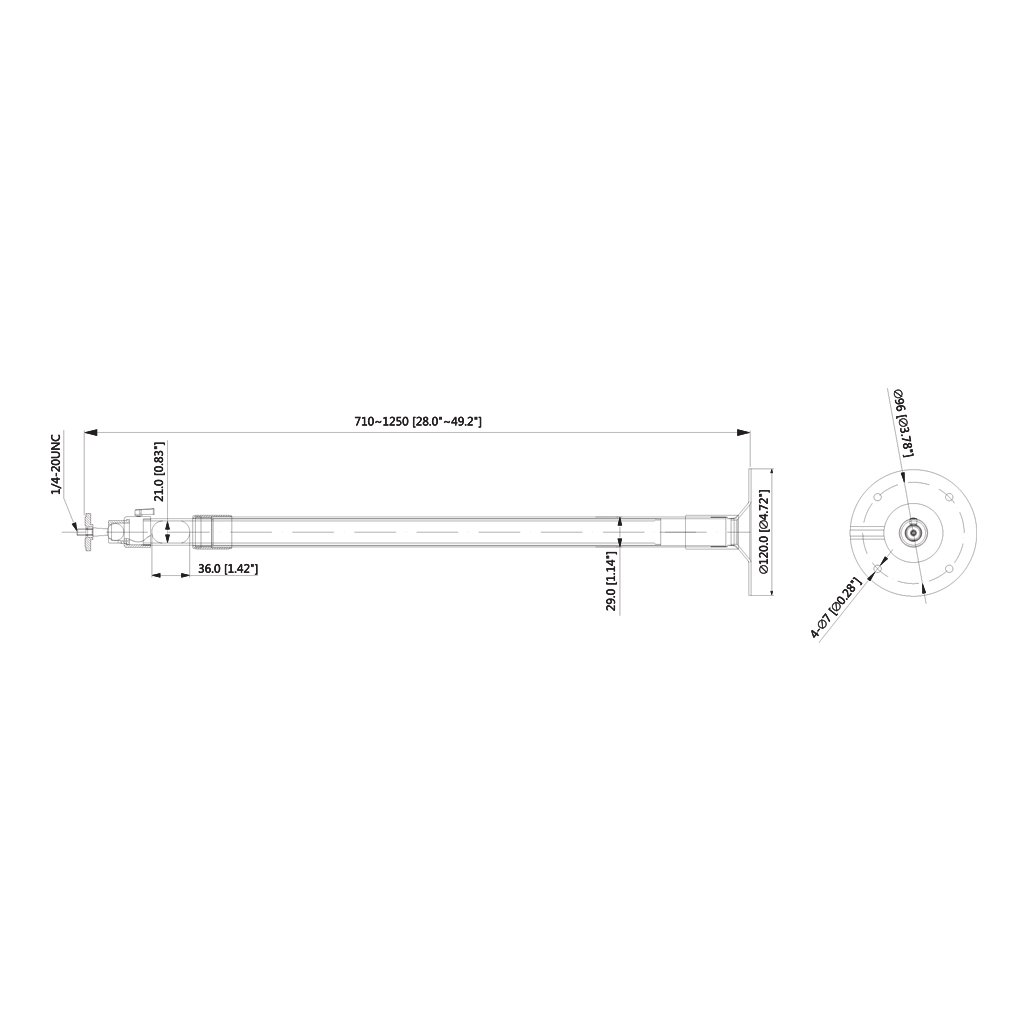 ajustable de aluminio