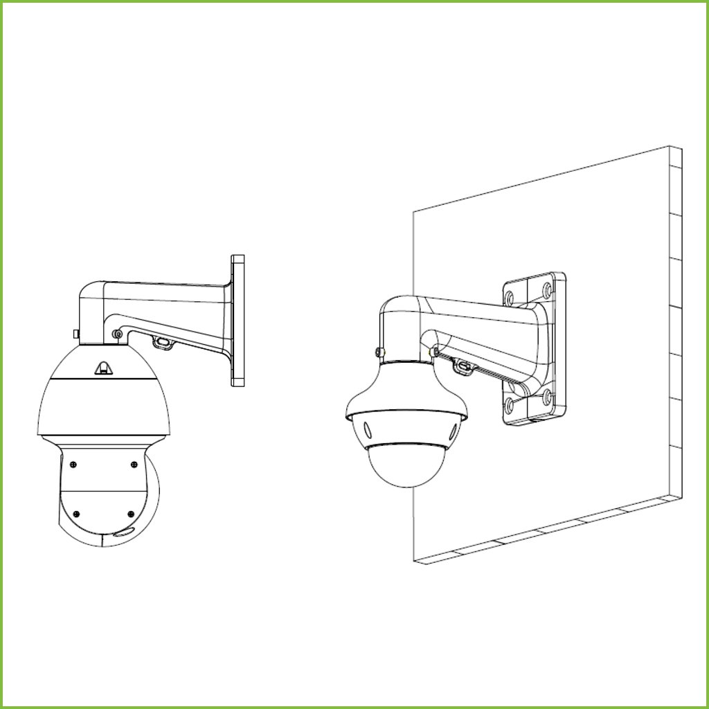 Soporte para montaje en pared para Speed Dome SD49 o PFA107 PFA106 - Imagen 3
