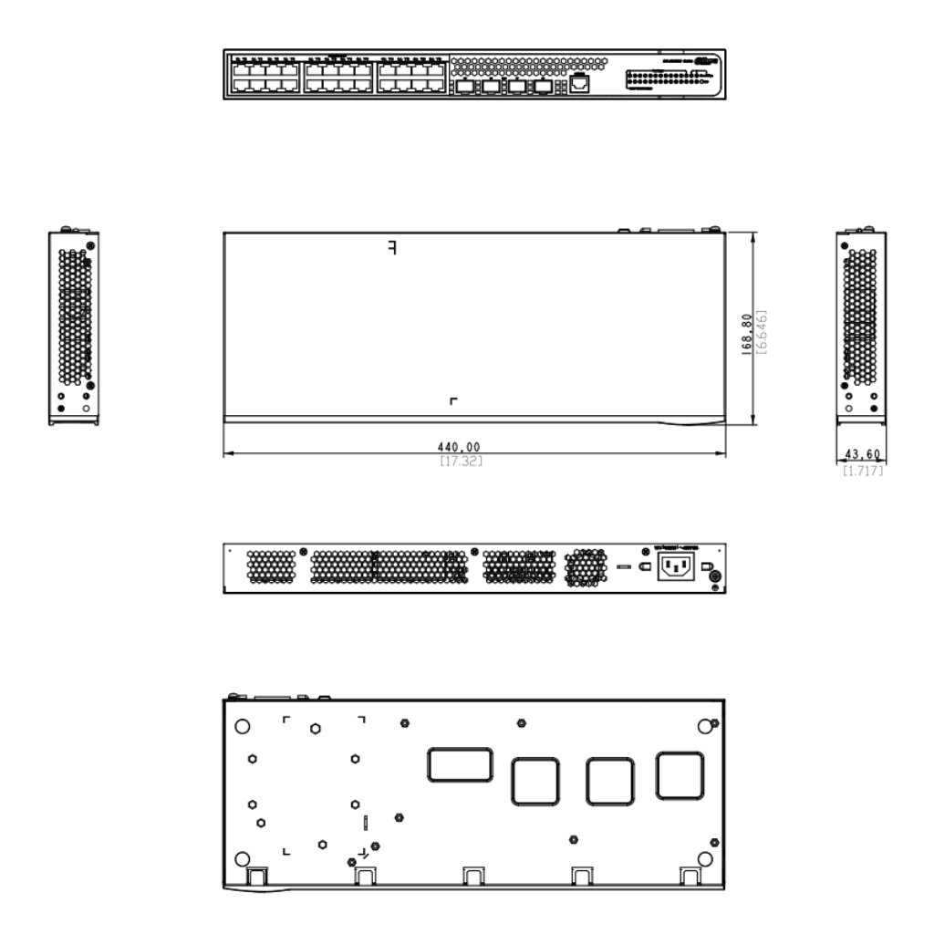 Switch 24 puertos Gigabit + 4 SFP 100Mbps/1Gbps Gestionable Layer2 - Imagen 3