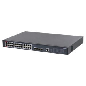 Dahua Switch 24 puertos Gigabit + 4 Uplink Gigabit SFP+ 10Gbps 360W Gestionable en Cloud Layer2