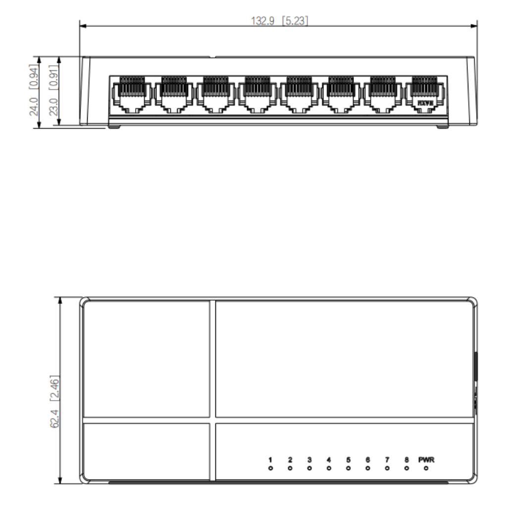 Switch 8 puertos 10/100 No_Gestionable Layer2 - Imagen 2
