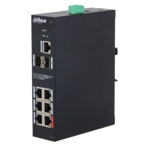 Dahua Switch Hardened PoE 6 puertos Gigabit +2RJ45 Gigabit +2SFP Gigabit 90W Gestionable Layer2
