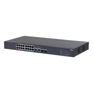 Dahua Switch PoE 16 puertos 10/100 + 2 Combo Gigabit RJ45/SFP Uplink 190W Gestionable en Cloud Layer2