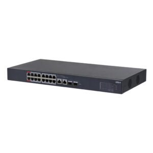 Dahua Switch PoE 16 puertos 10/100 + 2 Combo Gigabit RJ45/SFP Uplink 240W Gestionable en Cloud Layer2