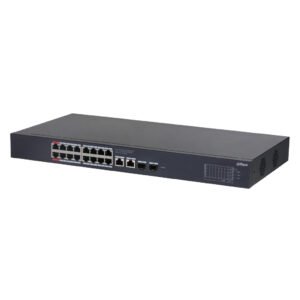 Dahua Switch PoE 16 puertos Gigabit + 2 Uplink Gigabit RJ45 + 2SFP Gigabit 135W Gestionable en Cloud Layer2