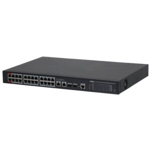 Dahua Switch PoE 2.0 24 puertos Gigabit + 2 Uplink Gigabit RJ45 + 2SFP Gigabit 240W Gestionable Layer2