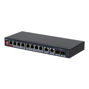 Dahua Switch PoE 2.0 8 puertos 10/100 + 2 Combo Gigabit RJ45/SFP Uplink 96W No_Gestionable Layer2