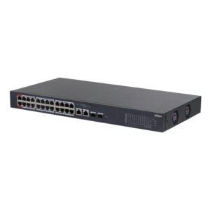 Dahua Switch PoE 24 puertos 10/100 + 2 Combo Gigabit RJ45/SFP Uplink 240W Gestionable en Cloud Layer2