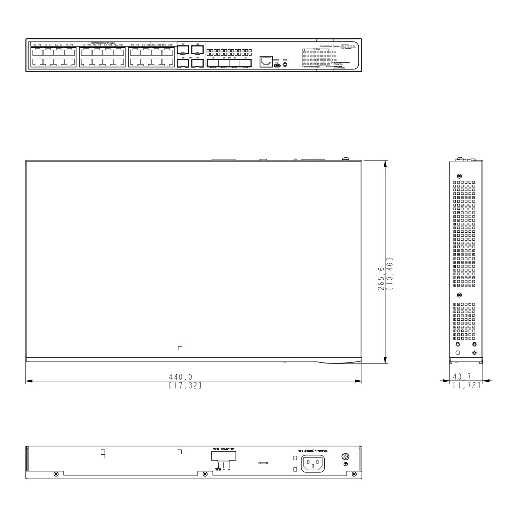 Switch PoE 24 puertos Gigabit + 4 Combo Gigabit SFP/SFP+ 10Gbps 370W Gestionable Layer3 - Imagen 5