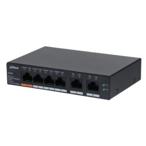 Dahua Switch PoE 4 puertos Gigabit + 2RJ45 Uplink Gigabit 60W Gestionable en Cloud Layer2