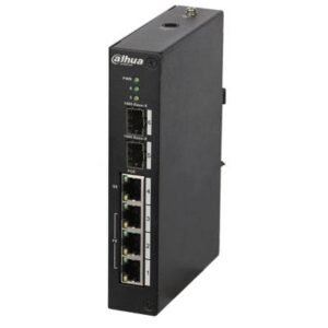 Dahua Switch Rango Temp Extendida PoE 3 puertos 10/100 + 1 puerto Gigabit + 2SFP 96W No_Gestionable Layer2