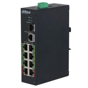 Dahua Switch Rango Temp Extendida ePoE 8 puertos 10/100 + 1RJ45 Uplink Gigabit + 1SFP Gigabit 120W No_Gestionable Layer 2