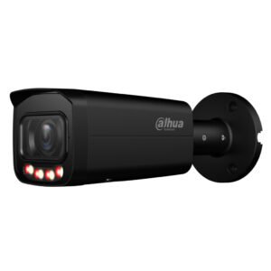 Dahua Tubular IP 8M H265 FULL COLOR WDR Iluminación Dual LED60m/IR60m 2.7-13.5mm IP67 PoE MIC AI. Color Negro