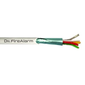 DrFireAlarm Rollo 100m de cable manguera blanco flexible 4 hilos apantallado LSZH (4x0