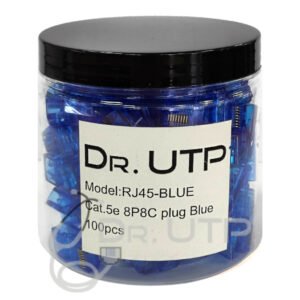 DrUTP Conector RJ45 CAT.5e Color Azul en Tarro de 100 unidades
