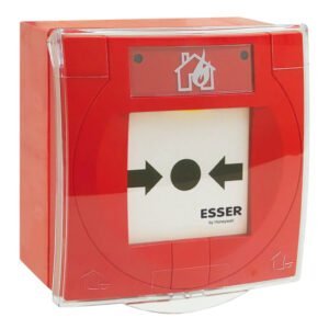 ESSER Pulsador de alarma IQ8 compacto IP66 y tapa protectora