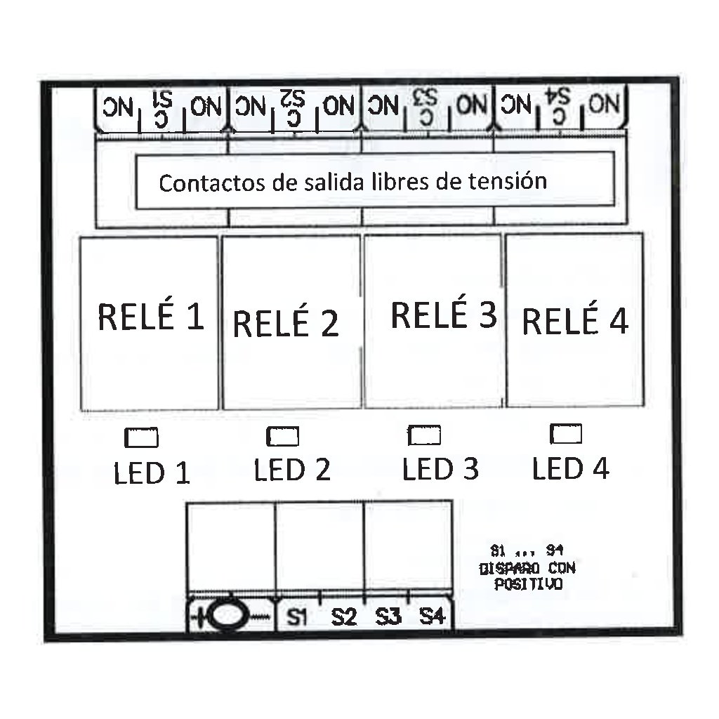 Modulo 4 relés. Alimentación a 24v - Imagen 2