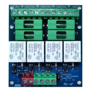 GL-Seguridad Modulo 4 relés con fusible. Alimentación a 12v