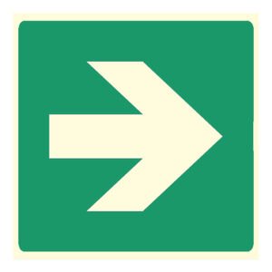 IMPLASER Flecha zona de refugio 16x16cm