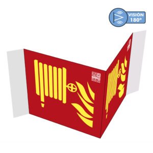 IMPLASER Señal boca de incendio sobre panorámica Clase A 21x21cm