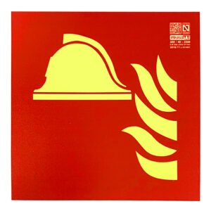 IMPLASER Señal material para equipos de emergencia Clase A 21x21cm