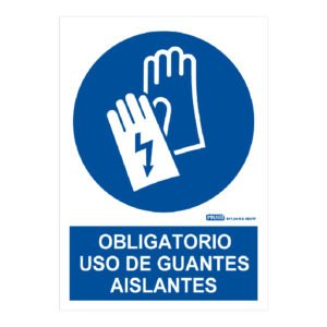 IMPLASER Señal obligatorio uso guantes aislantes 29