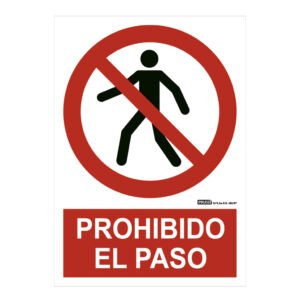 IMPLASER Señal prohibido el paso 29
