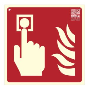 IMPLASER Señal pulsador de alarma 21x21cm