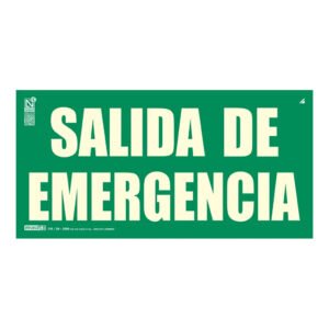 IMPLASER Señal salida de emergencia 32x16cm sin marco