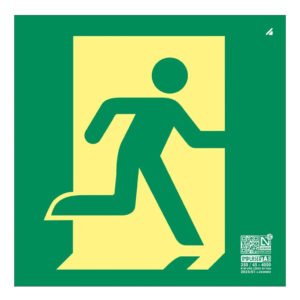 IMPLASER Señal salida derecha Clase A 21x21cm