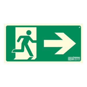 IMPLASER Señal salida flecha derecha 32x16cm