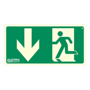 IMPLASER Señal salida hacia abajo 32x16cm