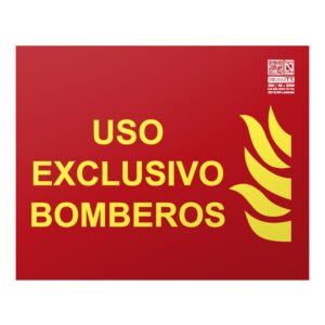IMPLASER Señal uso exclusivo bomberos Clase A 25x20cm