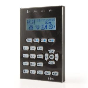 INIM Teclado LCD. 4 leds. 1 terminal I/O. Sensor de luminosidad. Para centrales PRIME. Color Negro