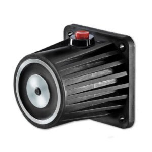 KIDDE COMMERCIAL Retenedor electromagnético de 400N para montaje en pared. Incluye placa retención con rótula